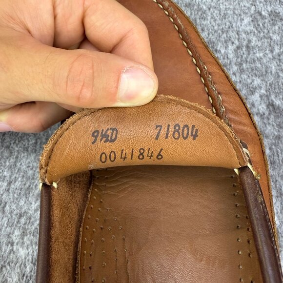 ✅Allen Edmonds Boulder Loafers Mens 9.5D Brown Leather Slip-On Driving Moc/Shoes - Picture 3 of 12